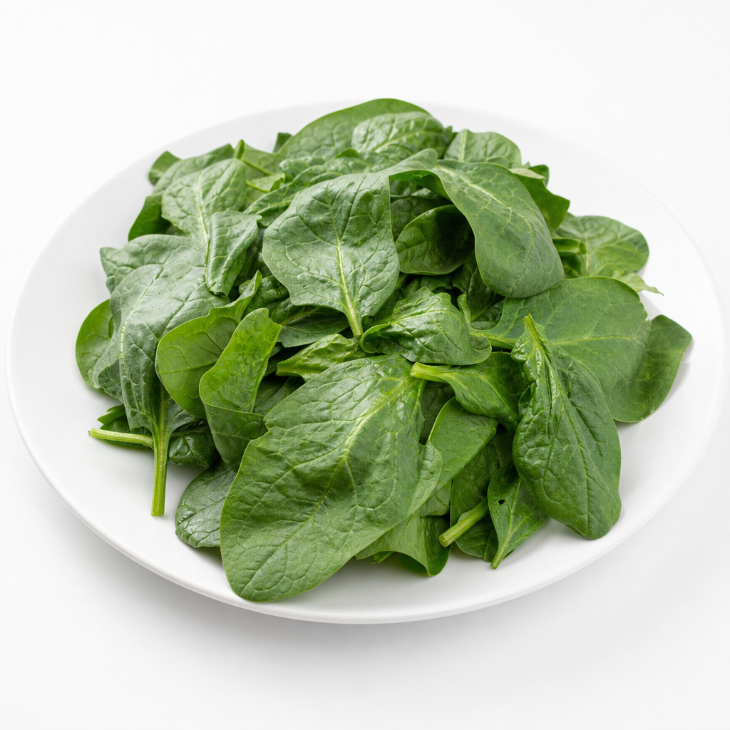Espinaca hoja cruda