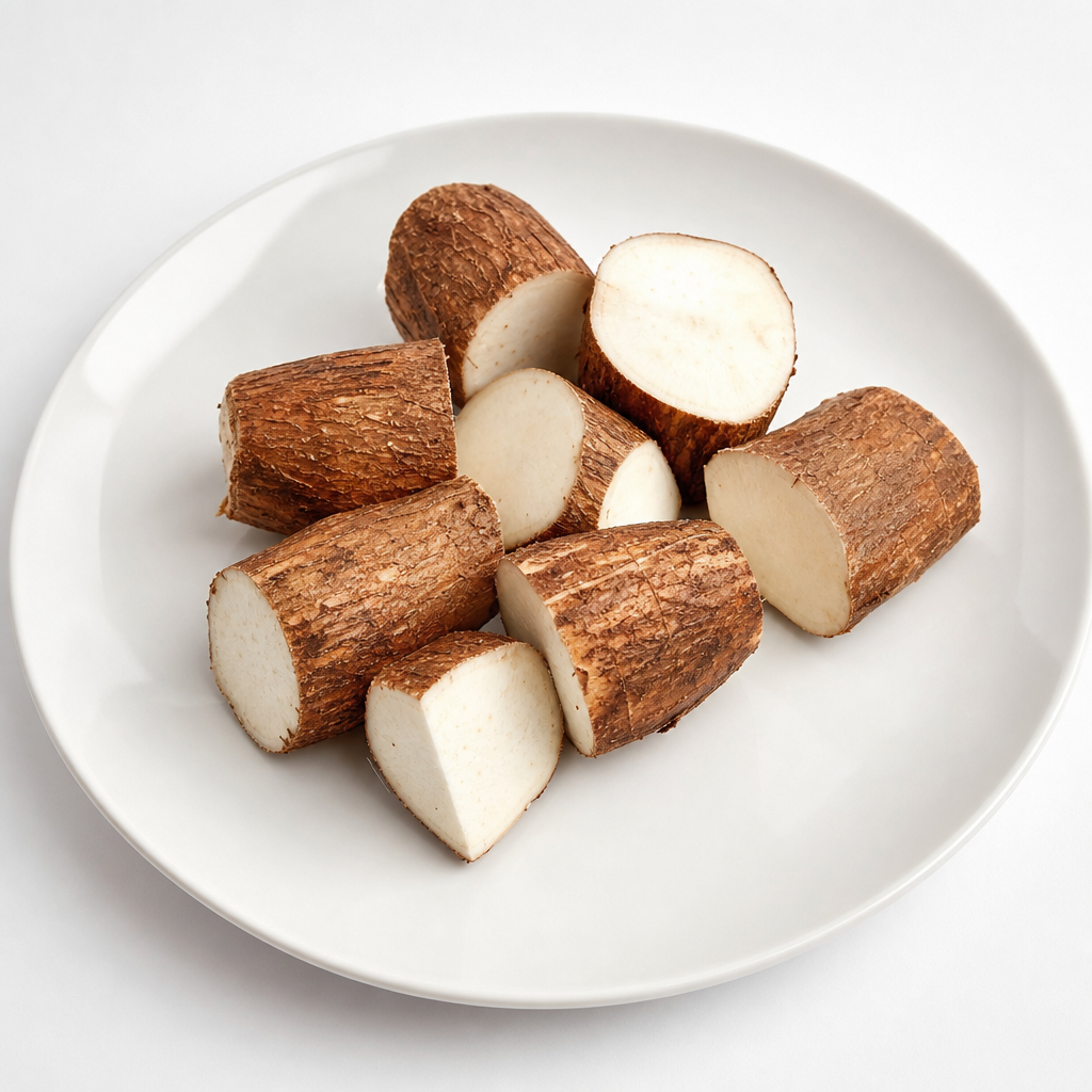 Yuca fresca con cáscara