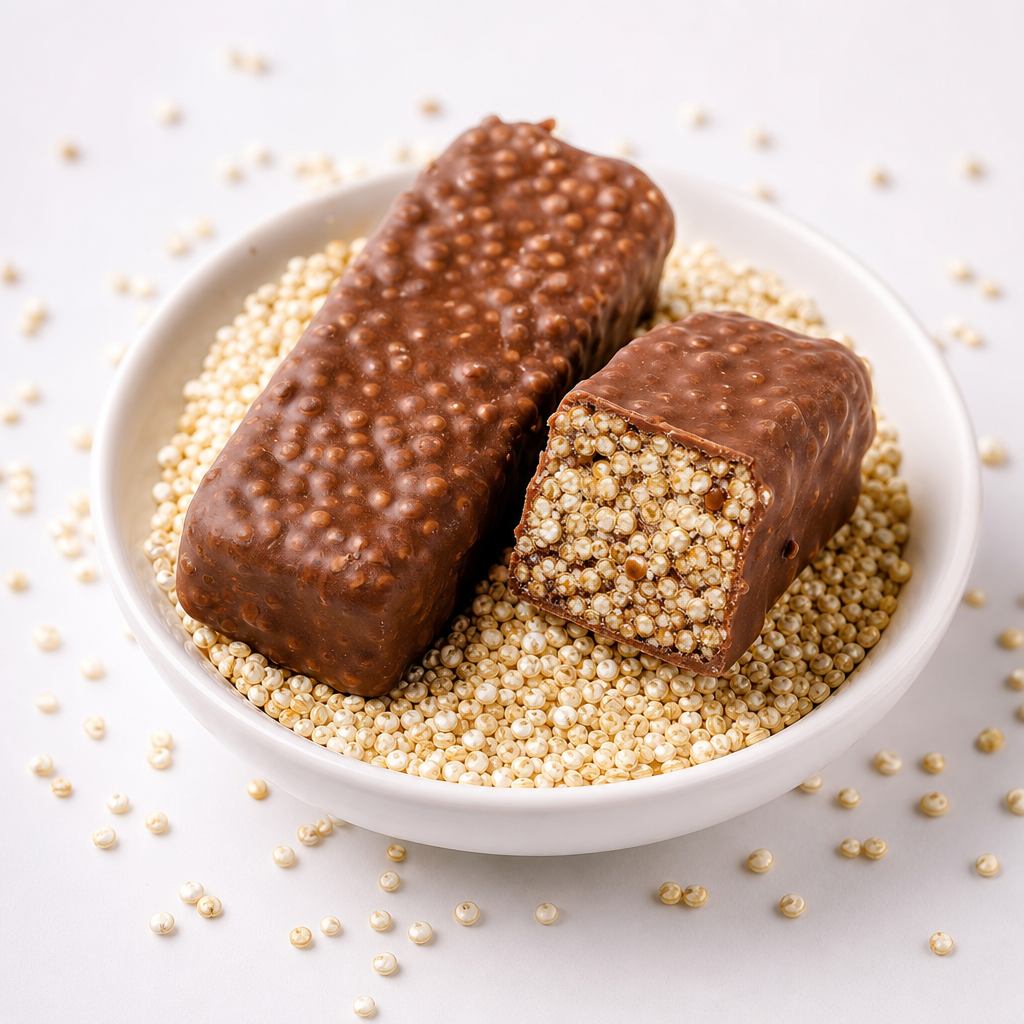 Turrón de quinua, chocolate y leche