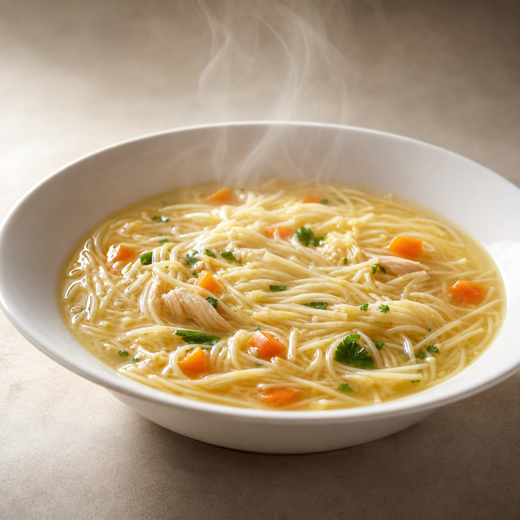 Sopa de pollo c/fideo deshidratada