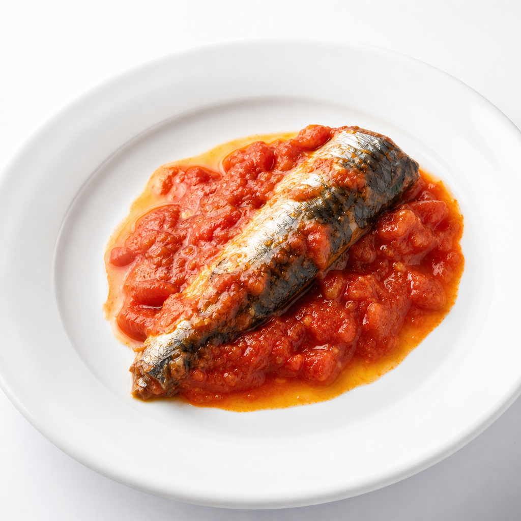 Sardina con salsa de tomate