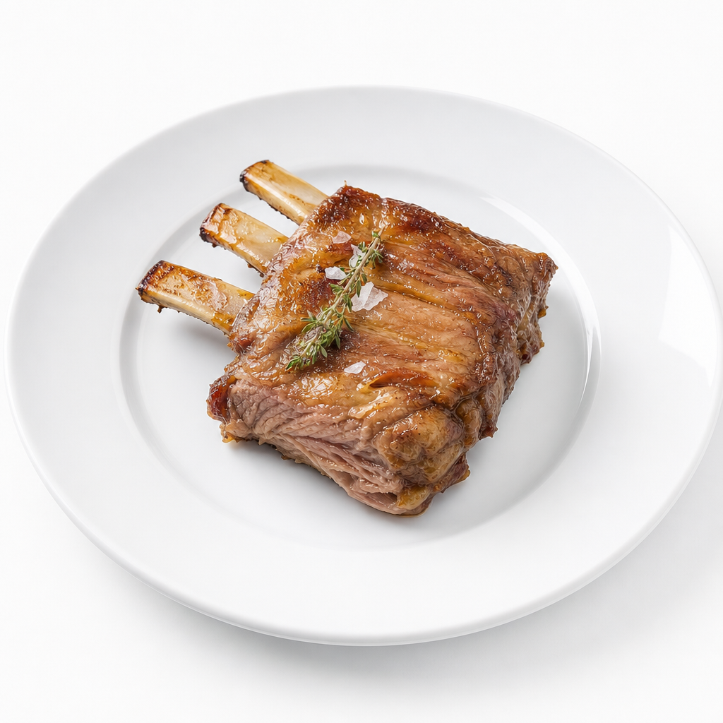 Costillar de cordero cocido