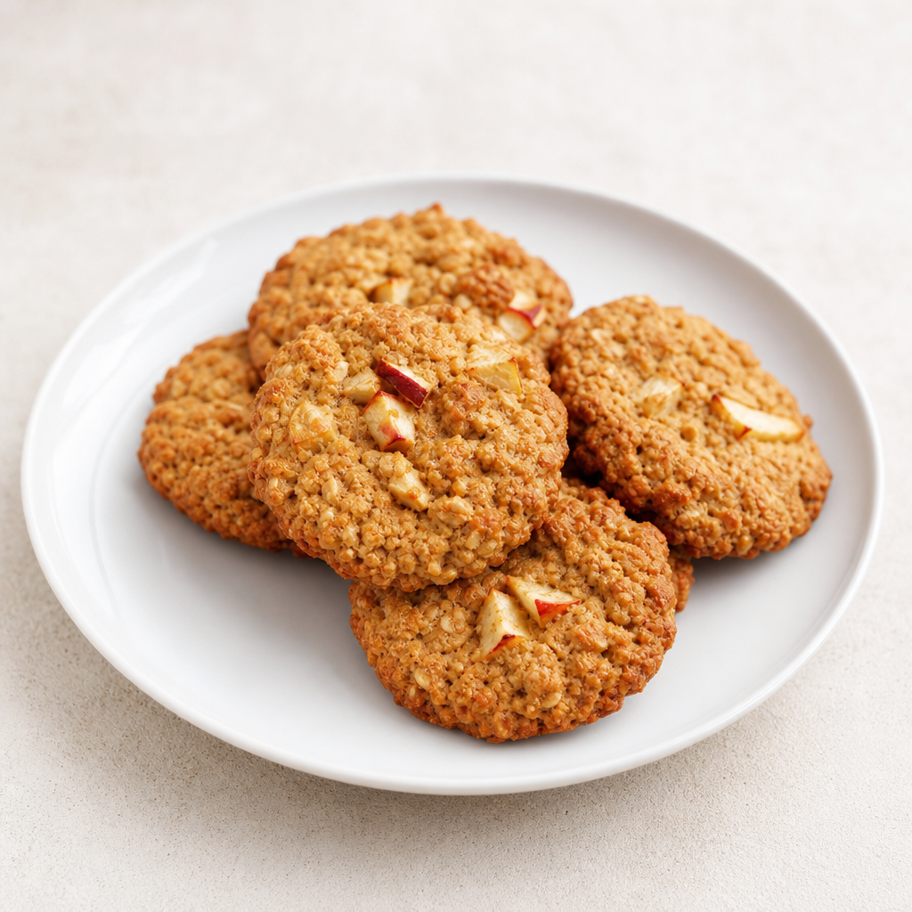 Galleta de cereal avena y manzana