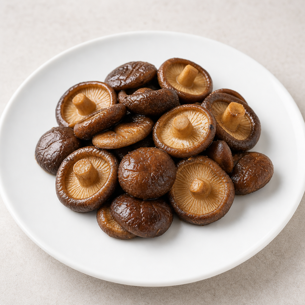 Champiñón Shiitake cocido con sal