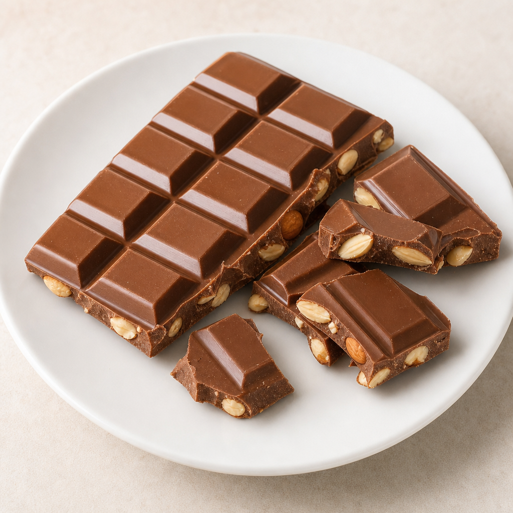 Chocolate de leche con almendras