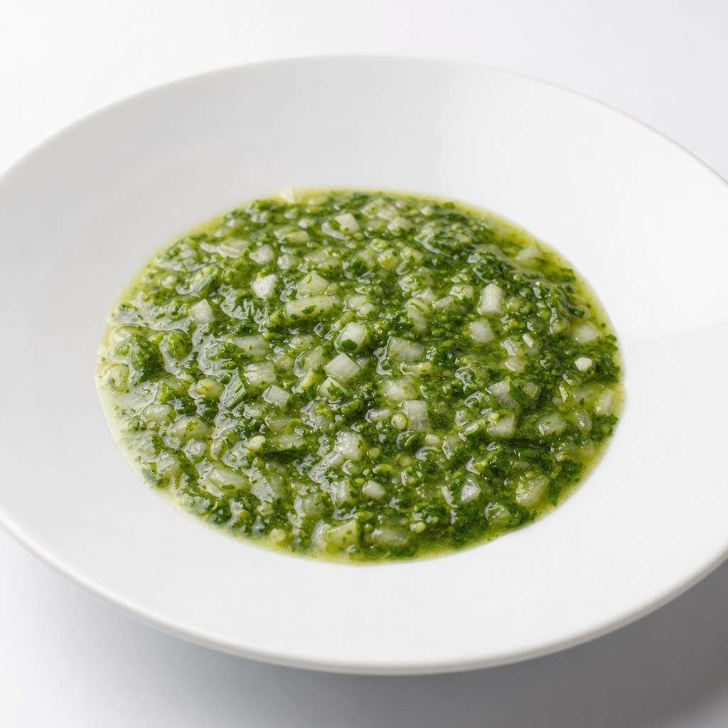 Salsa verde chilena (Cebolla y perejil)