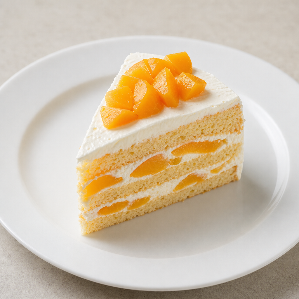 Torta de durazno con crema
