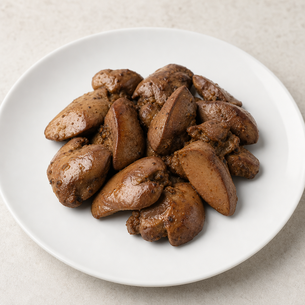 Hígado de pollo cocido