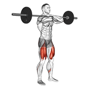 barbell front squat animación