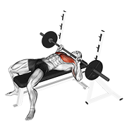 barbell guillotine bench press animación