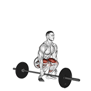 barbell one arm side deadlift animación