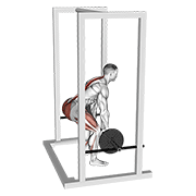 barbell rack pull animación