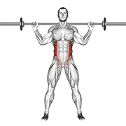 barbell standing twist animación