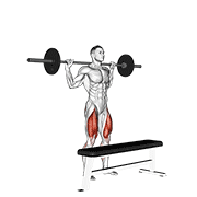barbell step-up animación