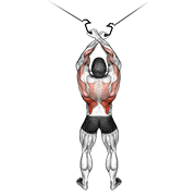 cable cross-over lateral pulldown animación
