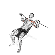 cable incline bench press animación
