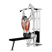 cable pulldown animación