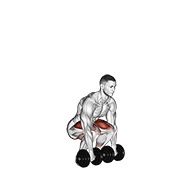 dumbbell deadlift animación