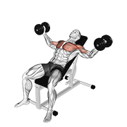 dumbbell incline fly animación