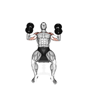 dumbbell incline hammer press animación