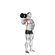 dumbbell one arm shoulder press v. 2 animación