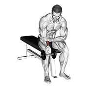 dumbbell one arm wrist curl animación