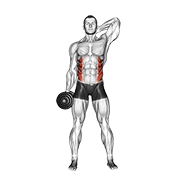 dumbbell side bend animación