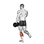 dumbbell single leg calf raise animación