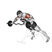 ez barbell anti gravity press animación
