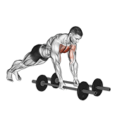 floor fly (with barbell) animación