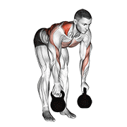 kettlebell alternating row animación