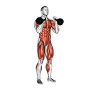 kettlebell double jerk animación
