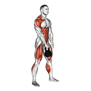 kettlebell hang clean animación