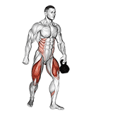 kettlebell lunge pass through animación