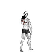 kettlebell one arm military press to the side animación