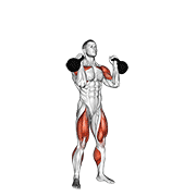 kettlebell thruster animación