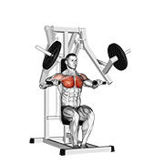 lever chest press animación