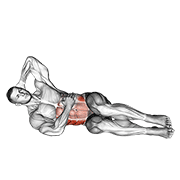 oblique crunches floor animación