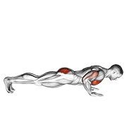 outside leg kick push-up animación