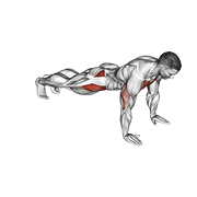 push-up inside leg kick animación