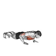 raise single arm push-up animación