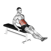 seated leg raise animación