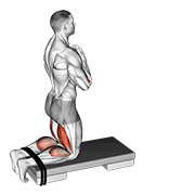 self assisted inverse leg curl (on floor) animación