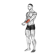side wrist pull stretch animación