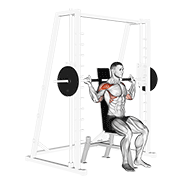smith behind neck press animación