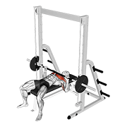 smith bench press animación