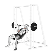 smith incline reverse-grip press animación