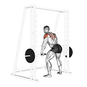 smith rear delt row animación