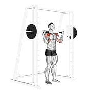 smith standing military press animación
