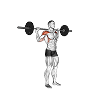 standing behind neck press animación